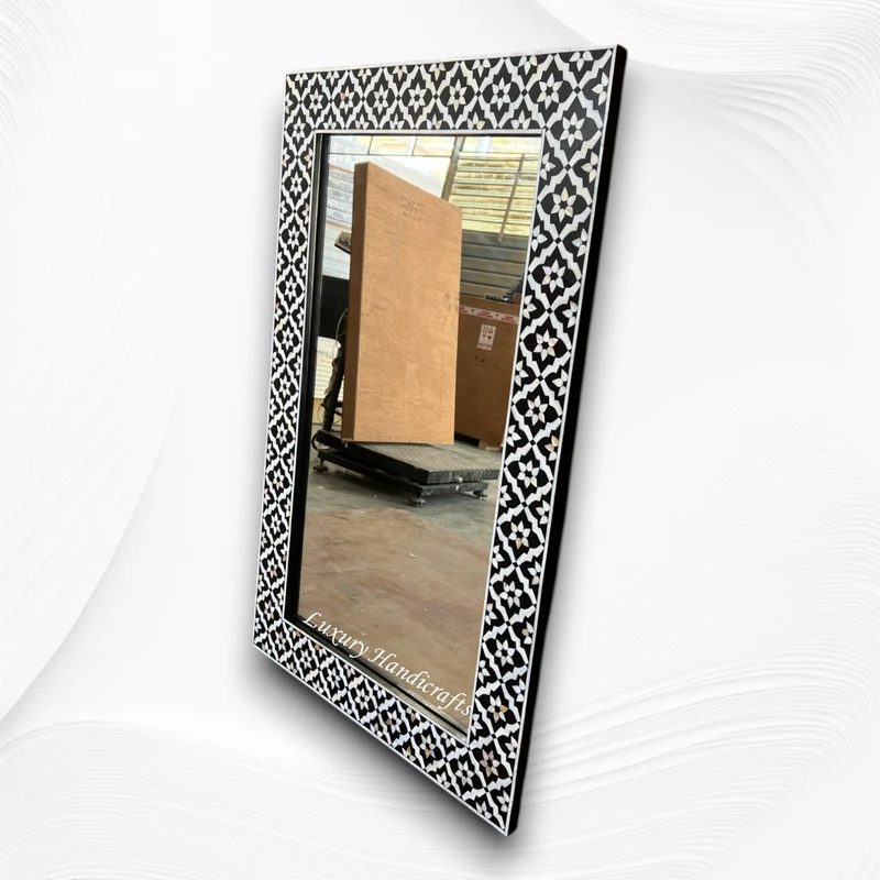 Black MOP Inlay Arctic Mirror