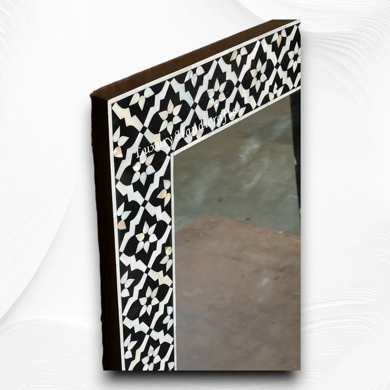 Black MOP Inlay Arctic Mirror