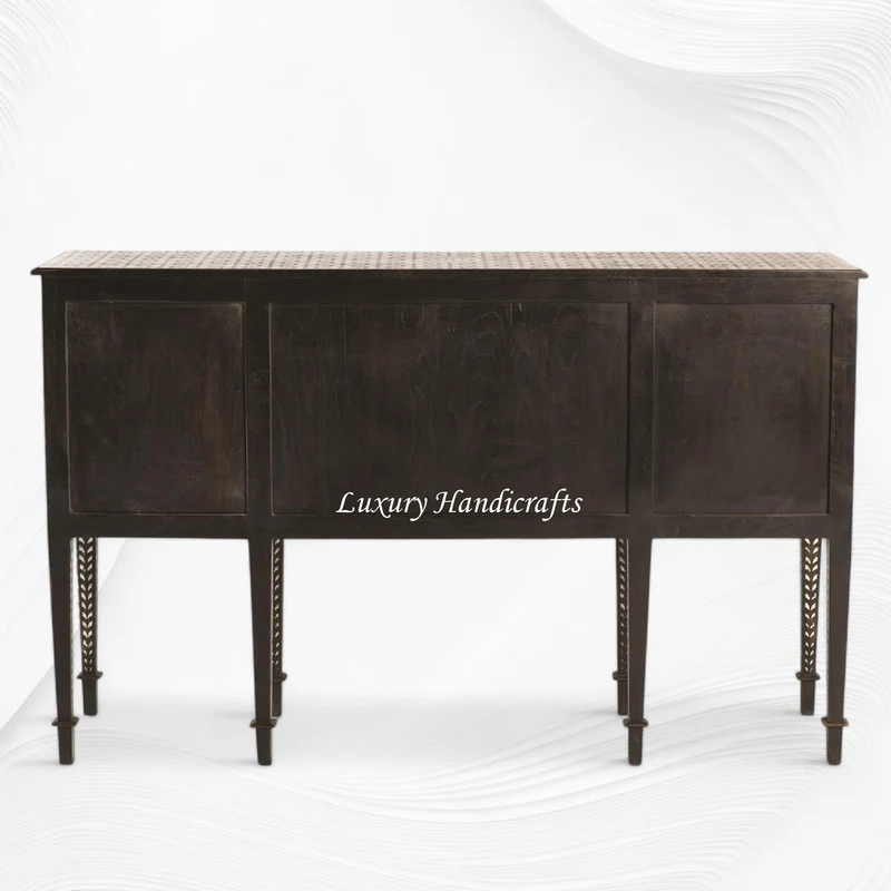 Ronaldo Teakwood MOP Inlay Sideboard Walnut Finish