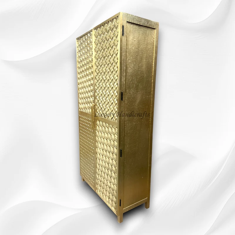 Elio Brass Embossed Cupboard