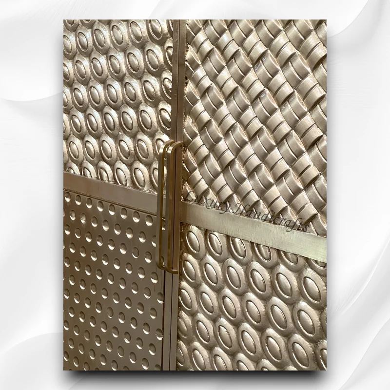 Elio Brass Embossed Cupboard