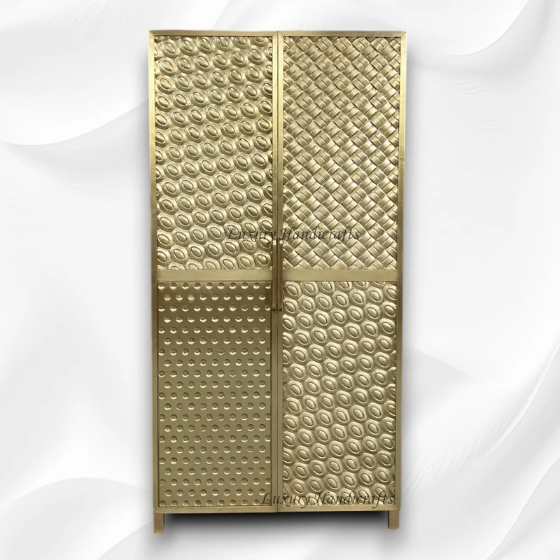 Elio Brass Embossed Cupboard