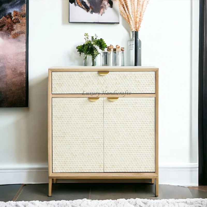 Cora Bone Inlay Entryway Cabinet | Inlaid Chest Of Drawers