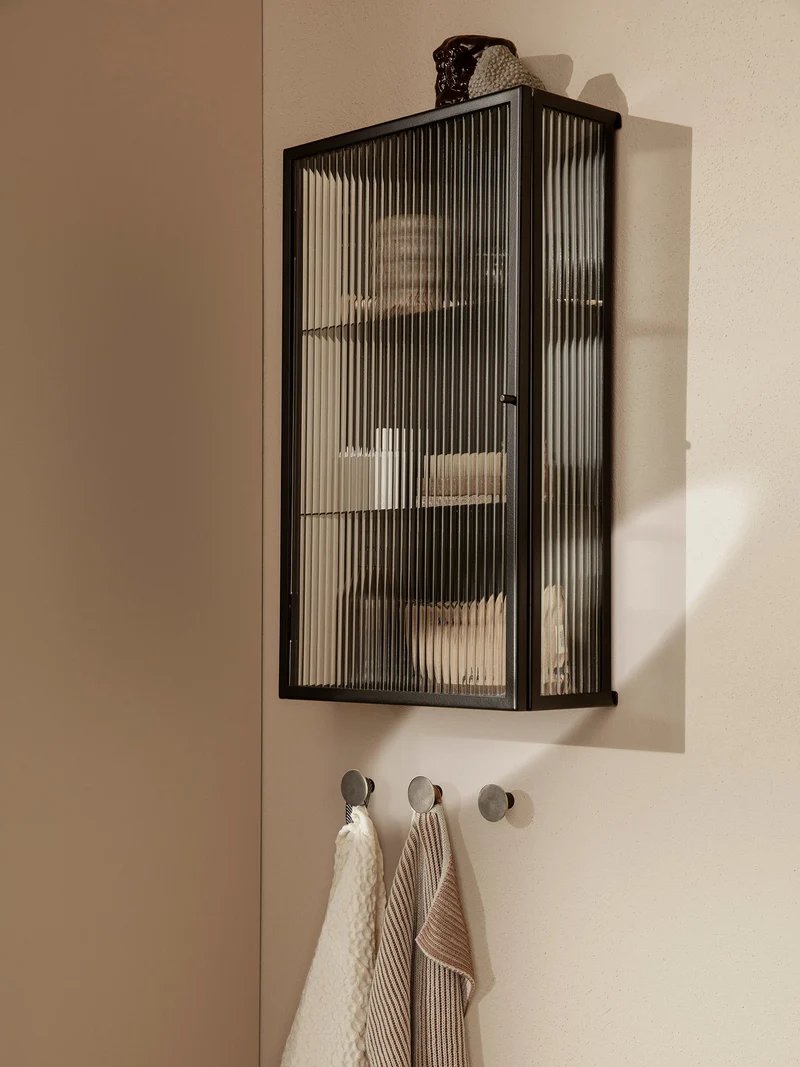 Haze Wall Cabinet - Reeded Glass