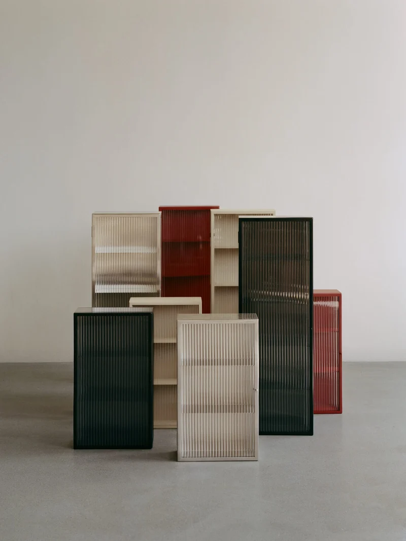 Haze Wall Cabinet - Reeded Glass