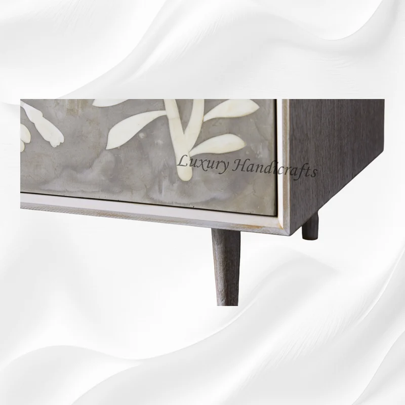 Flower Bone Inlay 2 Door Cabinet Dusk