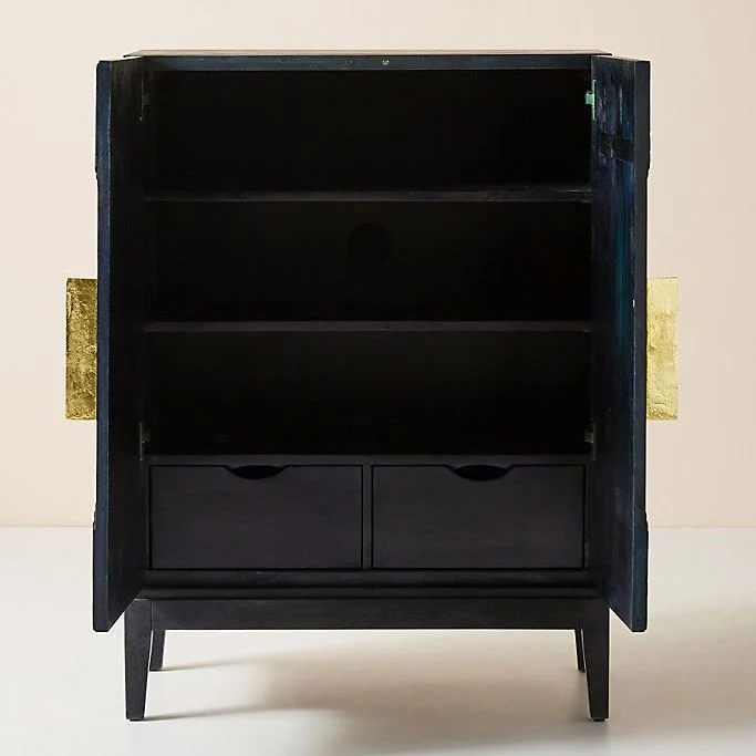 Handcarved Samuel Cabinet Black
