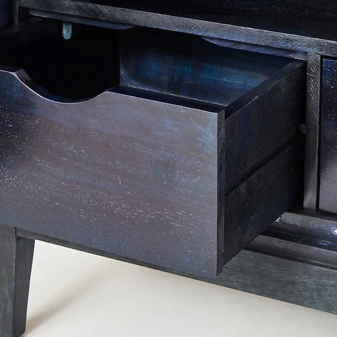 Handcarved Samuel Cabinet Black