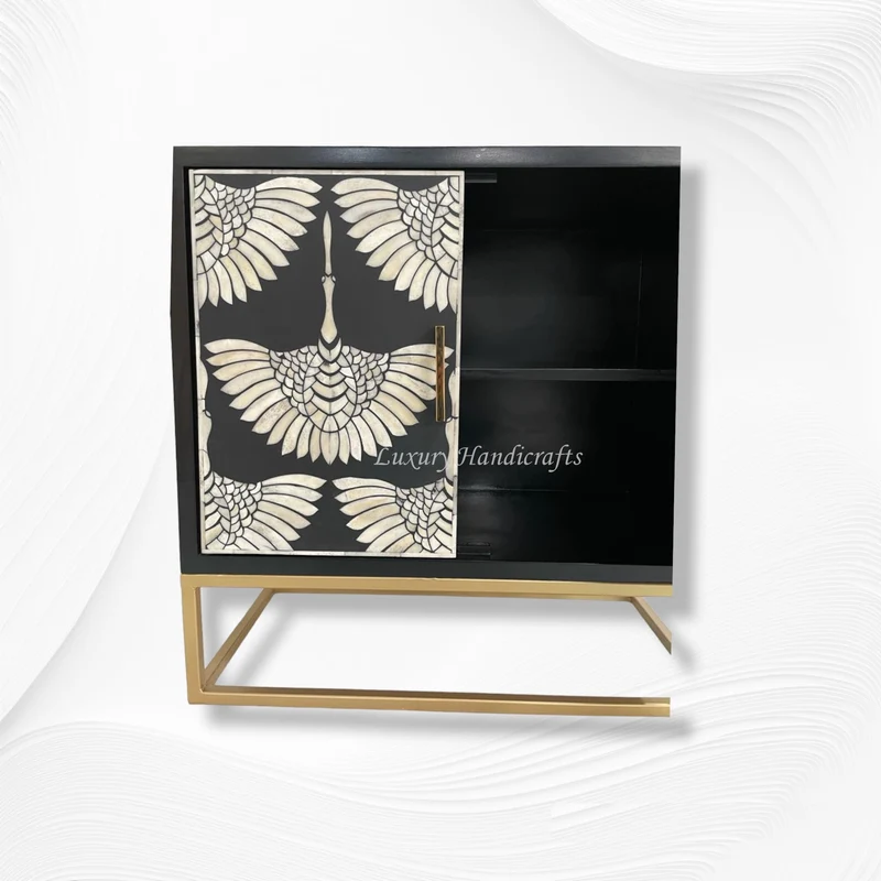 Bone Inlay Swan Cabinet
