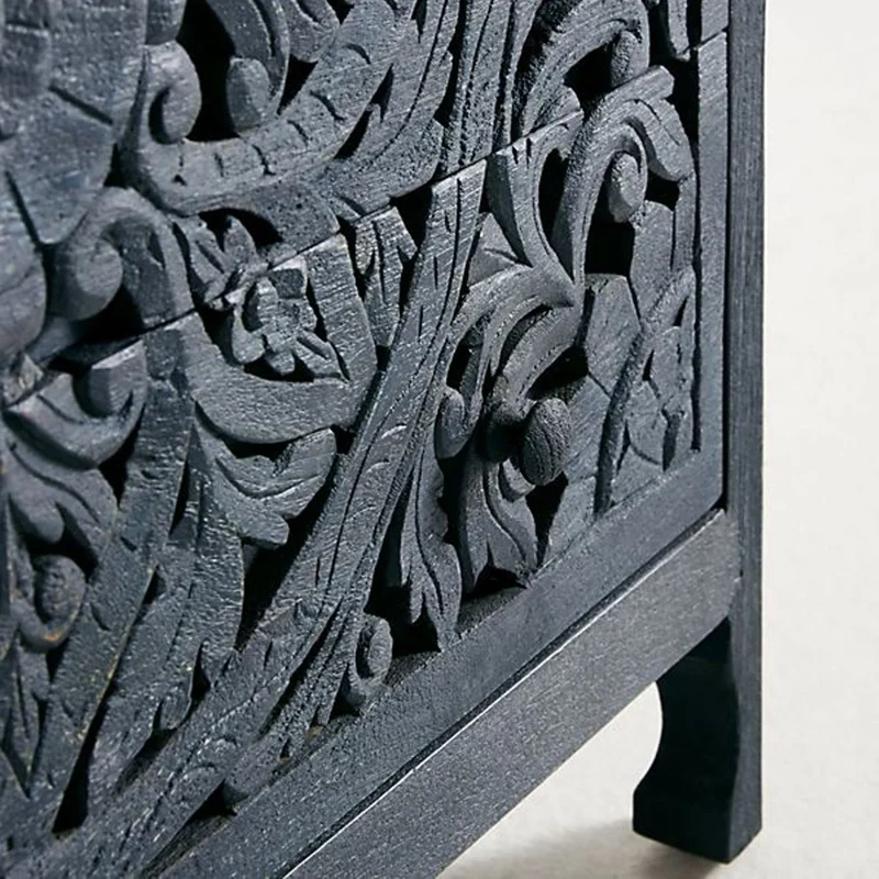 Luxury Handcarved Lombok 3 Drawer Dresser Indigo Blue