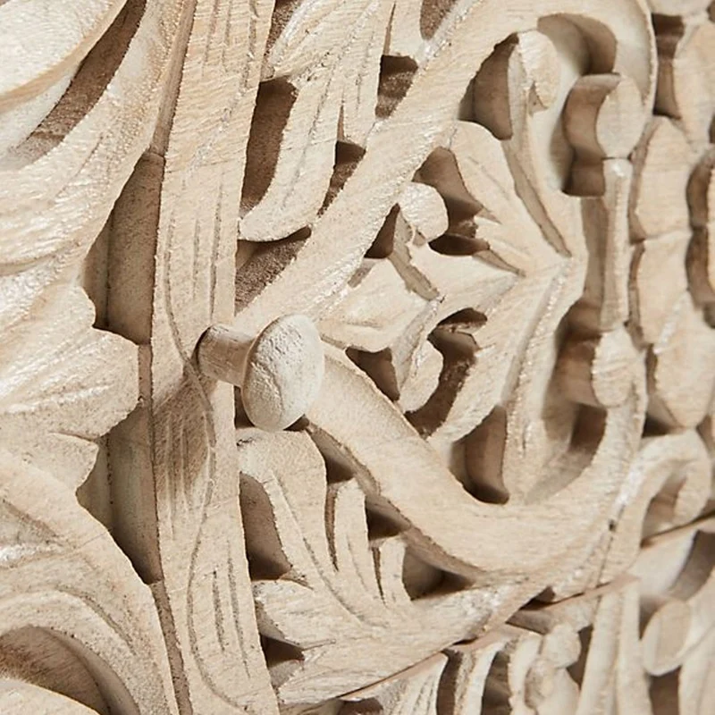 Luxury Handcarved Lombok 3 Drawer Dresser White Wash