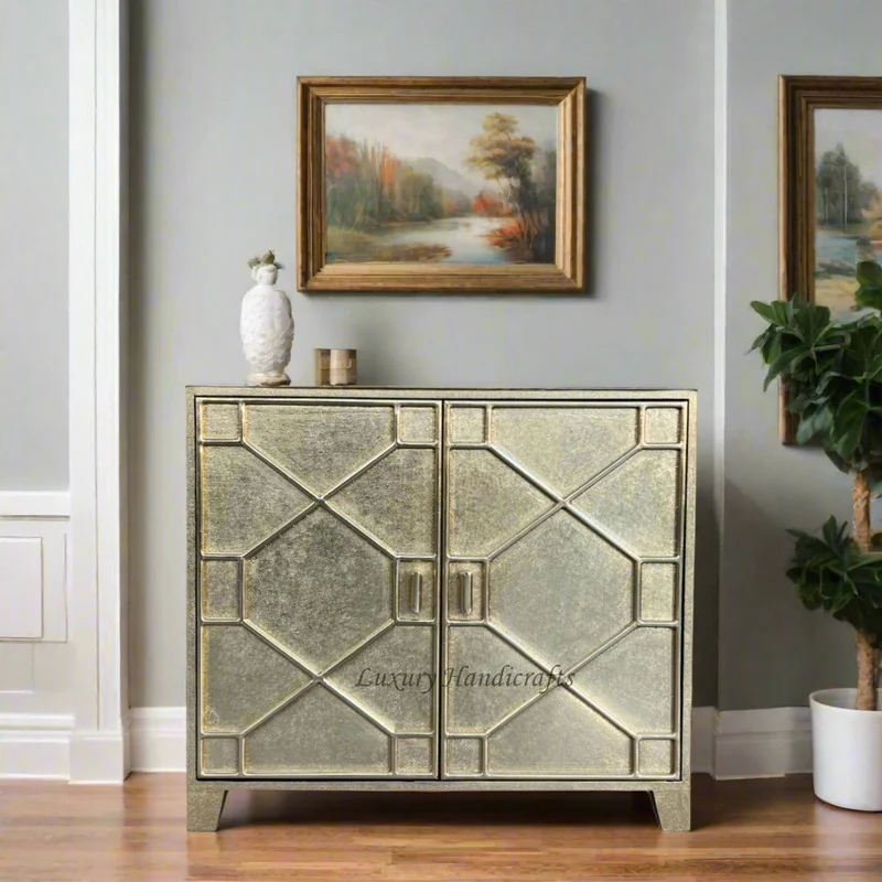 Chatham Hollywood Regency 2 Door Brass Cabinet