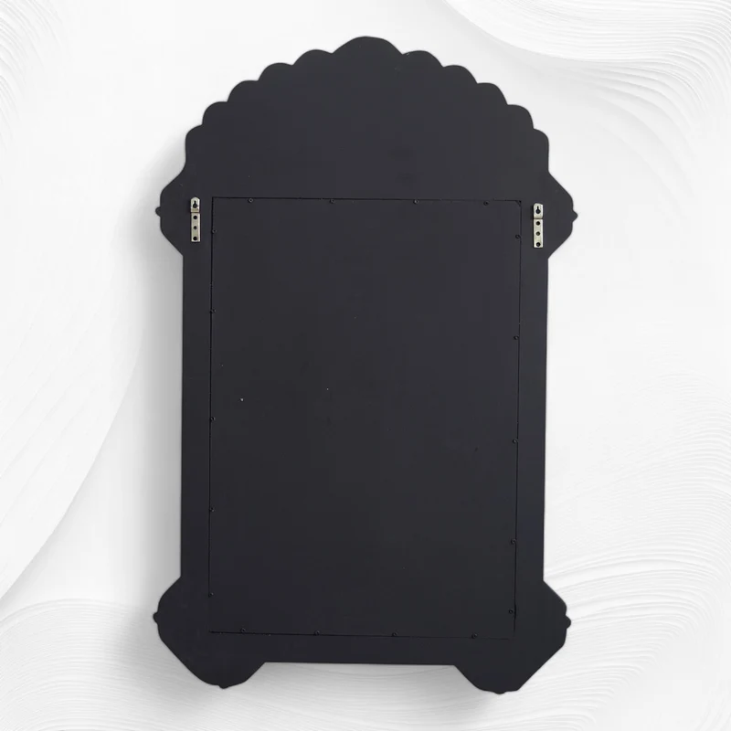 Black Mother Of Pearl Inlay Floral Circle Mirror