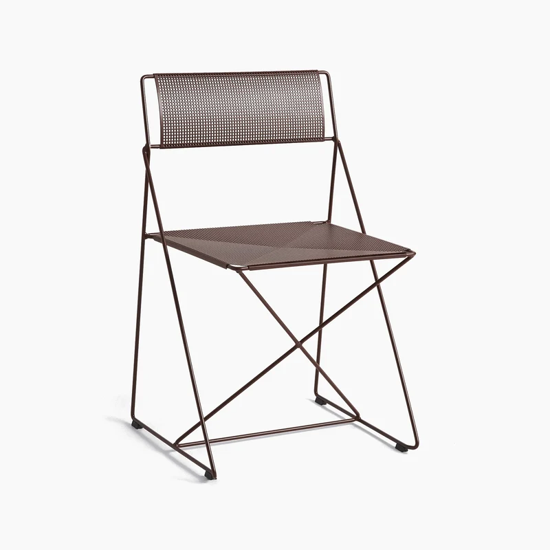 X Line Chair — Iron red Steel base