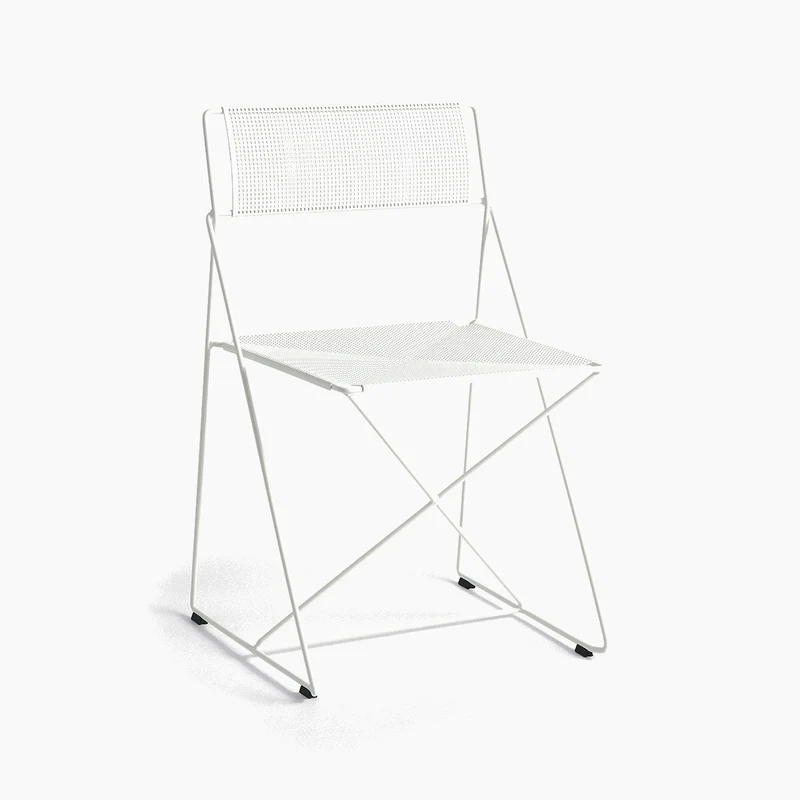 X Line Chair — Chalk white Steel base