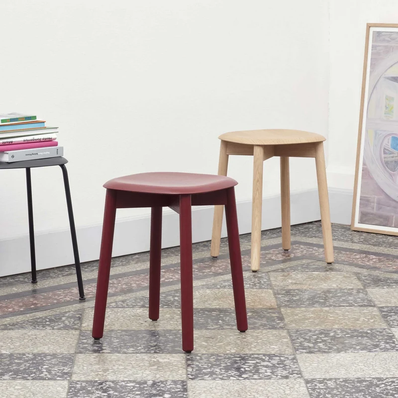 Soft Edge Chair Soft Edge 72 — Soft Edge72 Fall red Lacquered oak 4-Leg