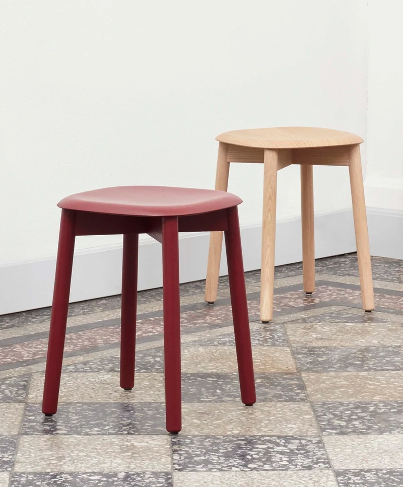Soft Edge Chair Soft Edge 72 — Soft Edge72 Fall red Lacquered oak 4-Leg
