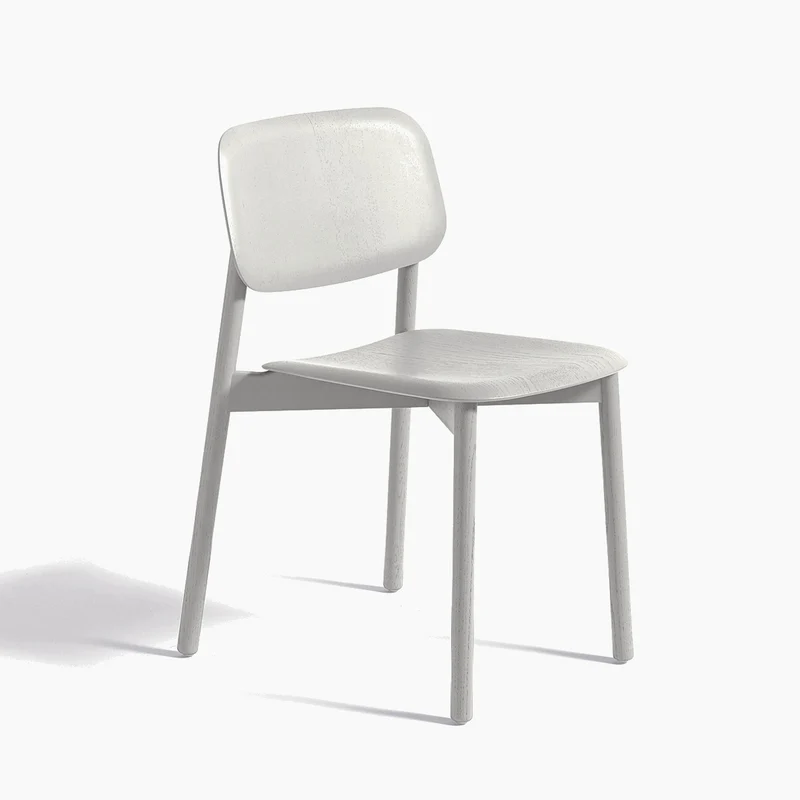 Soft Edge Chair Soft Edge 60 — Soft Edge60 Soft grey Lacquered oak