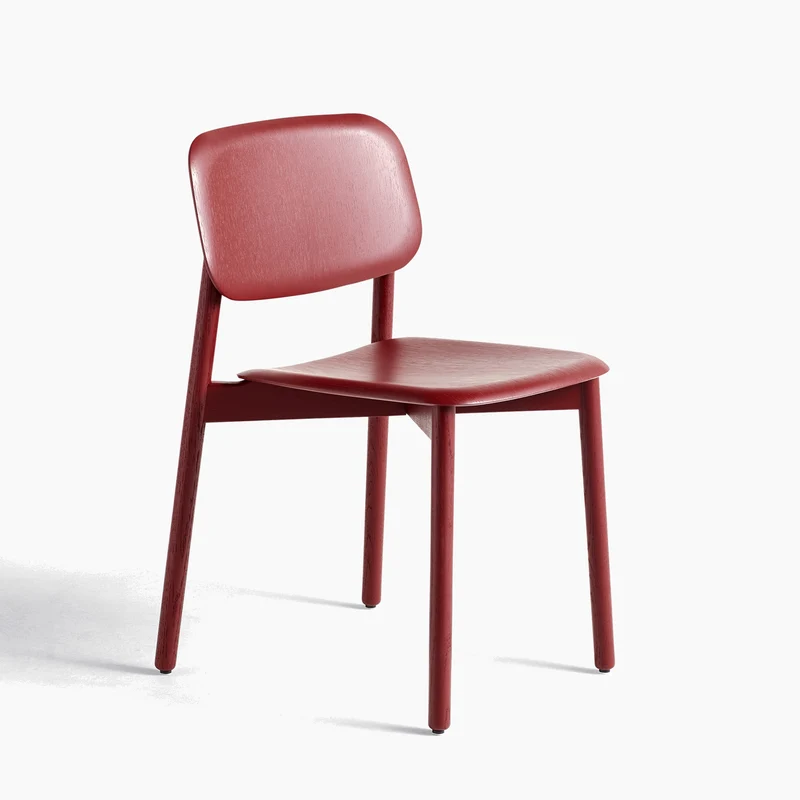 Soft Edge Chair Soft Edge 60 — Soft Edge60 Fall red Lacquered oak 4-Leg