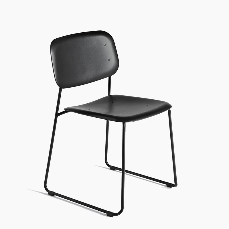 Soft Edge Chair Soft Edge 55 — Soft Edge55 Black Steel Sled
