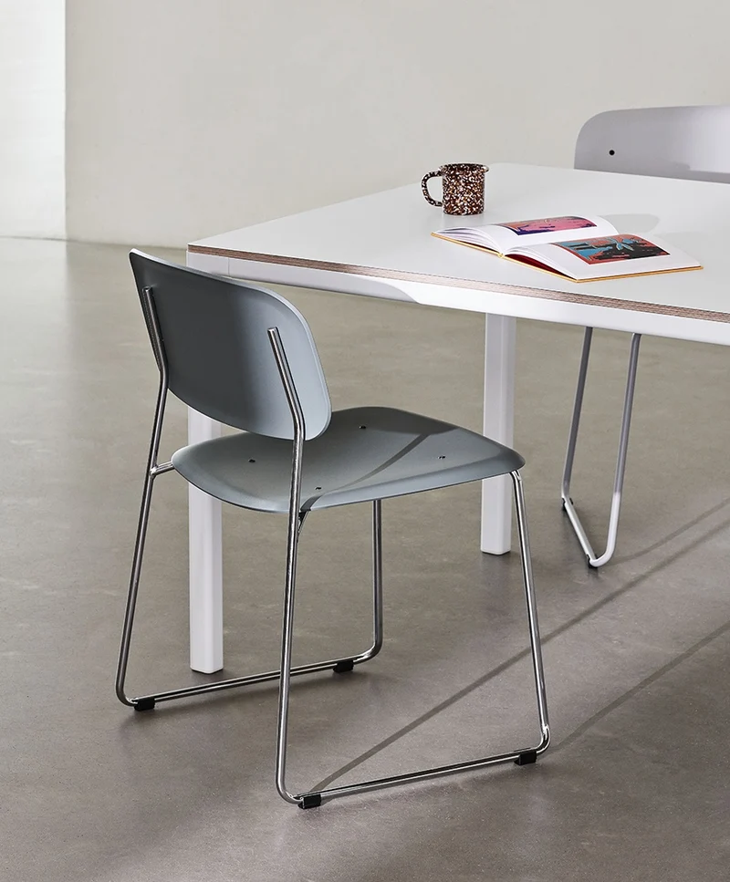 Soft Edge Chair Soft Edge 55 — Soft Edge55 Black Steel Sled