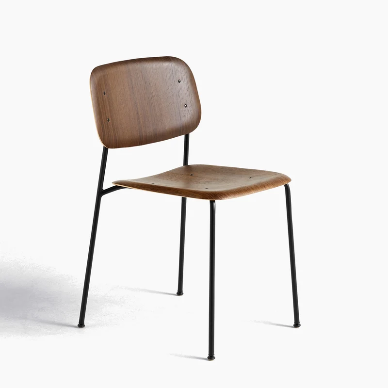 Soft Edge Chair Soft Edge 40 — Soft Edge40 Black Steel 4-Leg