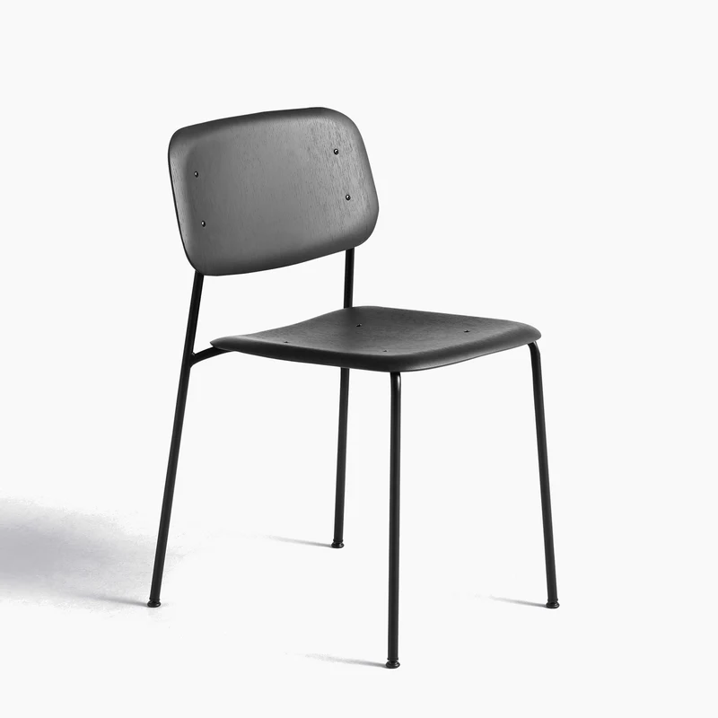 Soft Edge Chair Soft Edge 40 — Soft Edge40 Black Steel 4-Leg