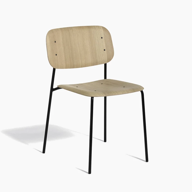 Soft Edge Chair Soft Edge 40 — Soft Edge40 Black Steel 4-Leg