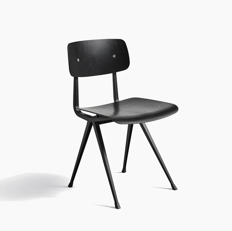 Result Chair — Black Steel 4-Leg