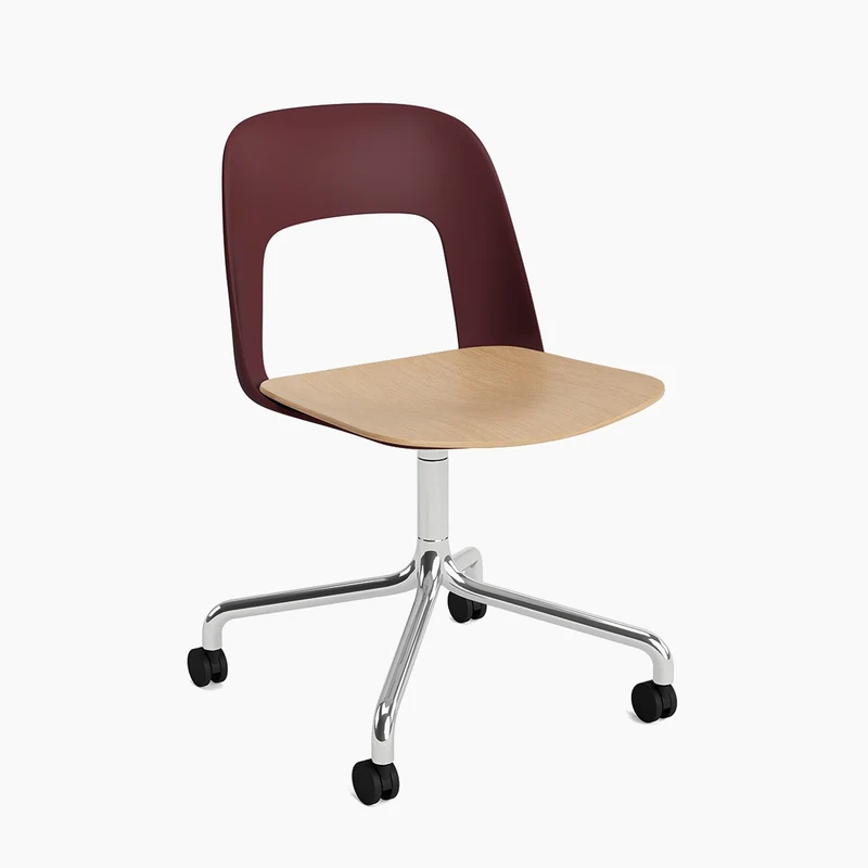 Layout Chair 162 — Polished aluminium Swivel Wheel