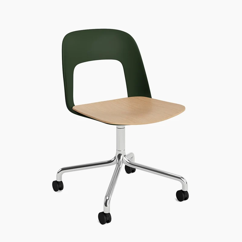 Layout Chair 162 — Polished aluminium Swivel Wheel