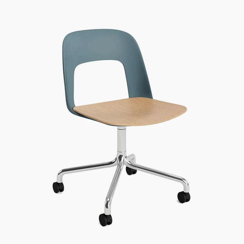 Layout Chair 162 — Polished aluminium Swivel Wheel