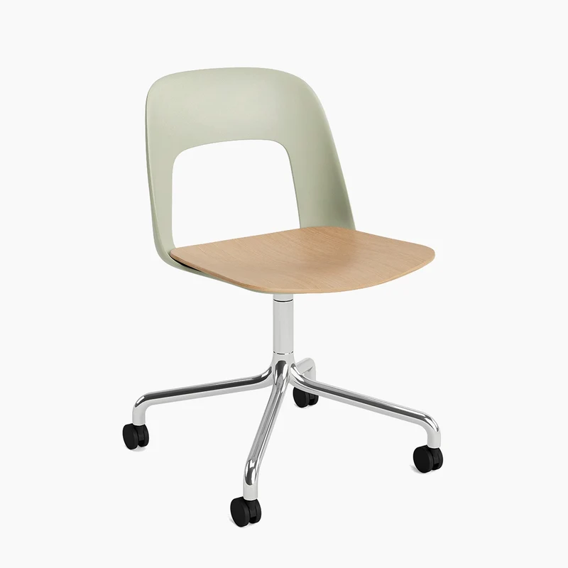 Layout Chair 162 — Polished aluminium Swivel Wheel