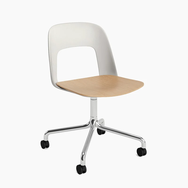 Layout Chair 162 — Polished aluminium Swivel Wheel