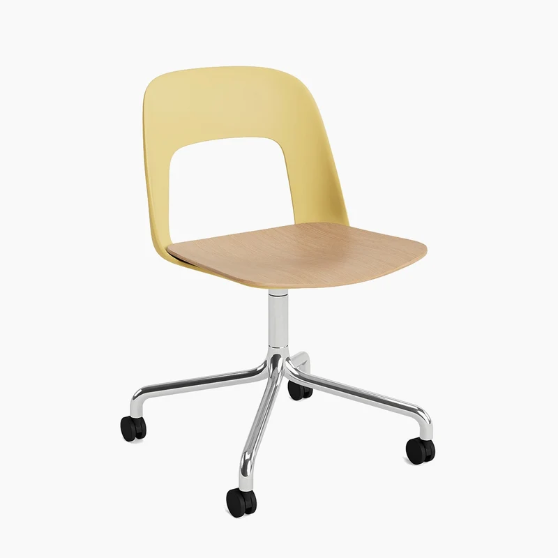 Layout Chair 162 — Polished aluminium Swivel Wheel