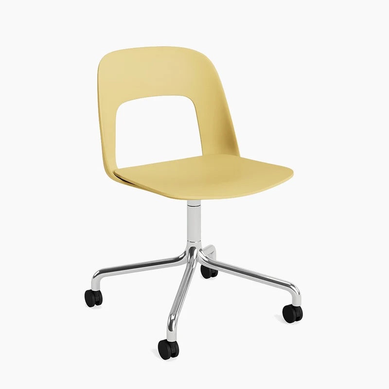 Layout Chair 161 — Polished aluminium Swivel Wheel