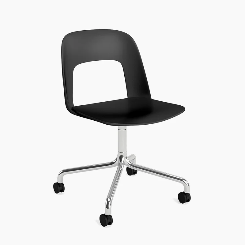 Layout Chair 161 — Polished aluminium Swivel Wheel