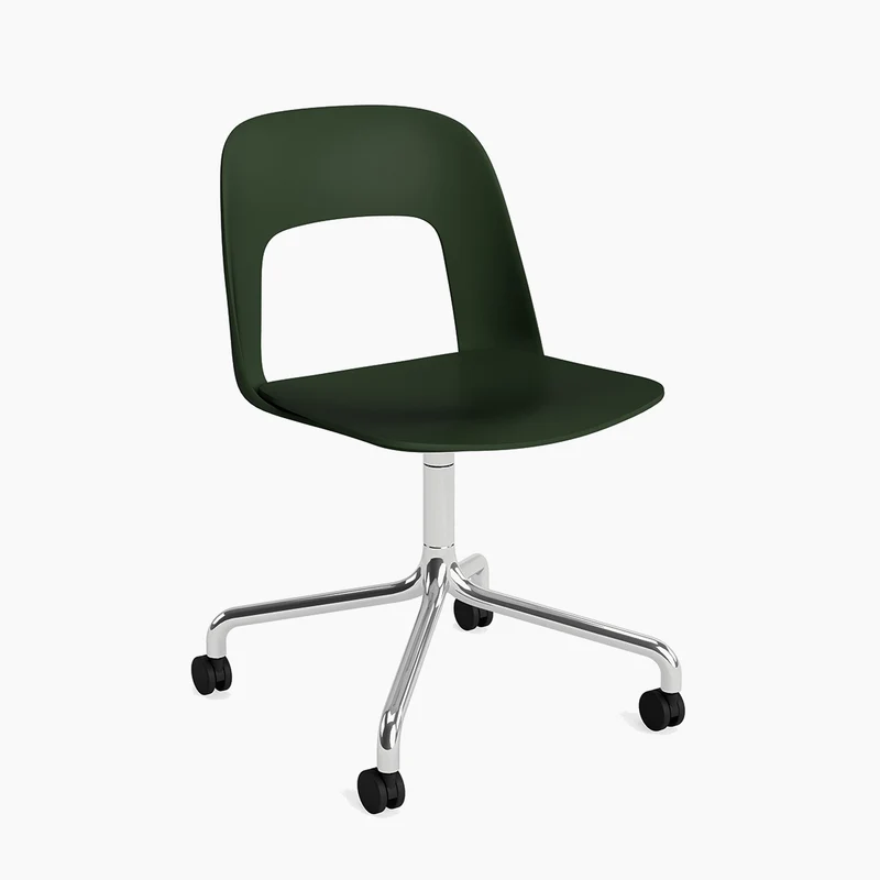 Layout Chair 161 — Polished aluminium Swivel Wheel