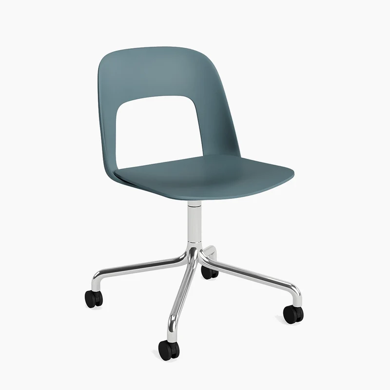 Layout Chair 161 — Polished aluminium Swivel Wheel