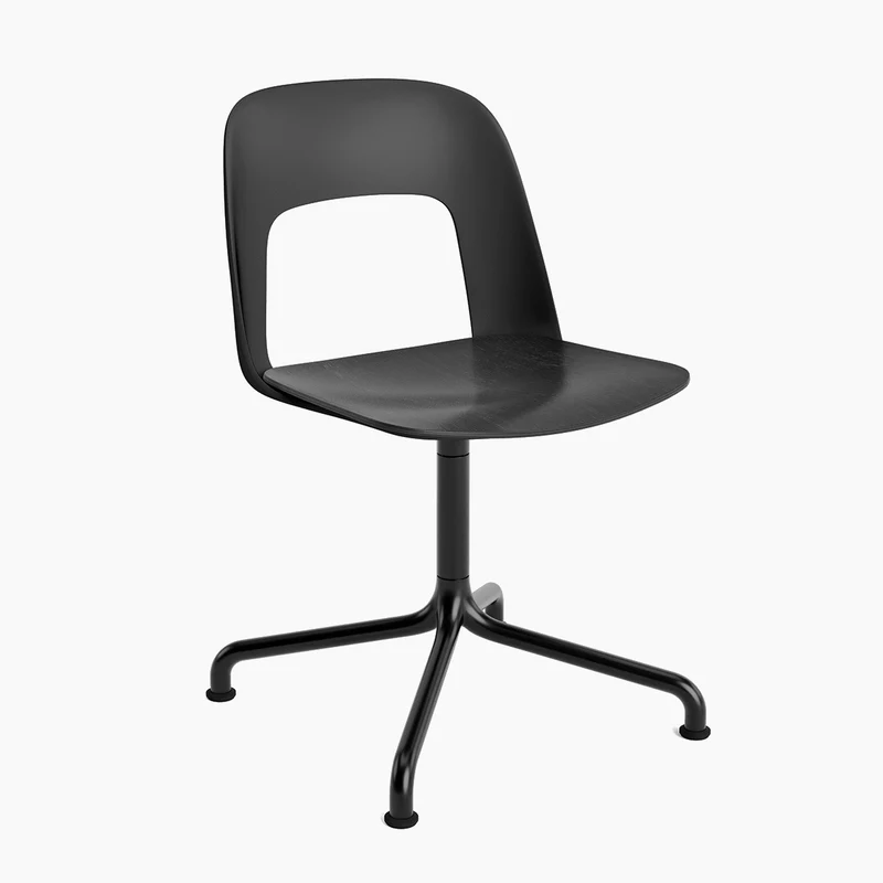 Layout Chair 152 — Black Aluminium Swivel Arc