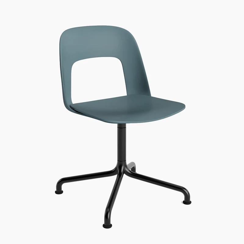 Layout Chair 151 — Black Aluminium Swivel Arc
