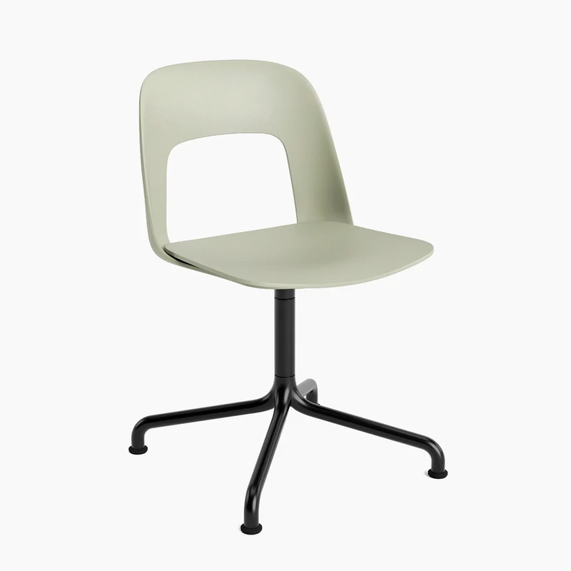 Layout Chair 151 — Black Aluminium Swivel Arc