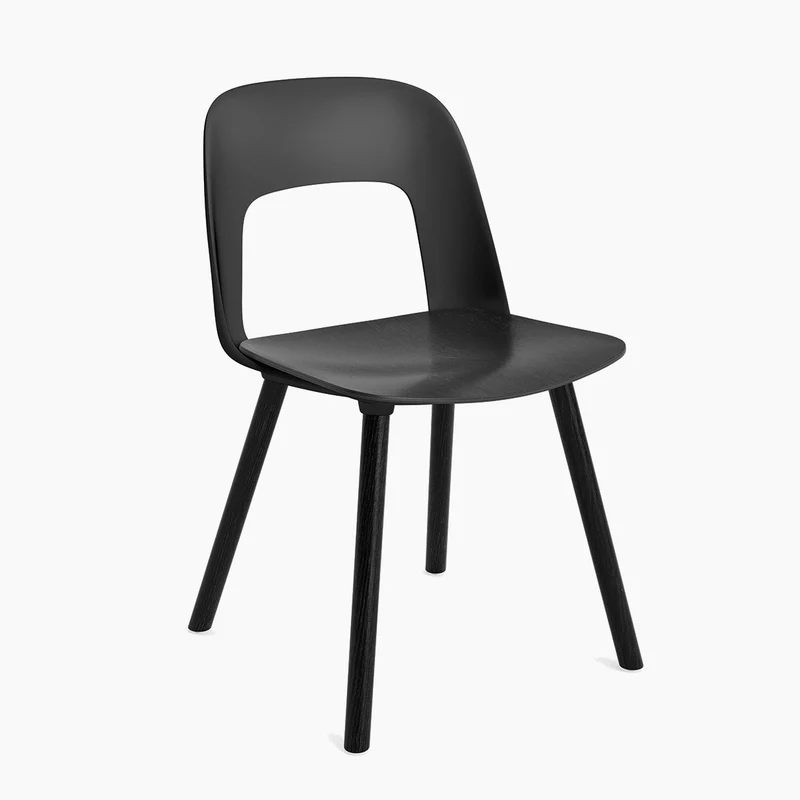 Layout Chair 122 — Black Lacquered oak 4-Leg
