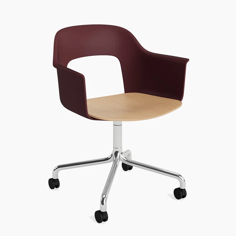 Layout Armchair 262 — Polished aluminium Swivel Wheel
