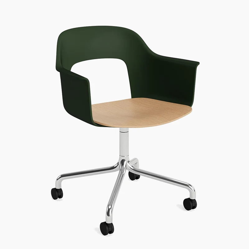 Layout Armchair 262 — Polished aluminium Swivel Wheel