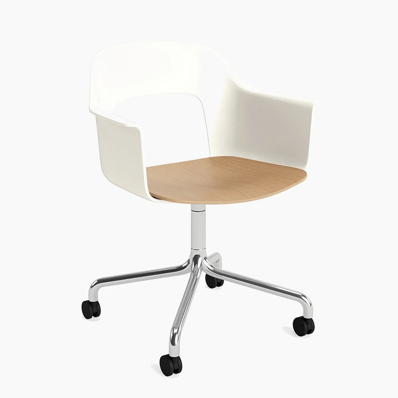 Layout Armchair 262 — Polished aluminium Swivel Wheel