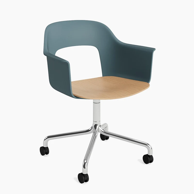 Layout Armchair 262 — Polished aluminium Swivel Wheel