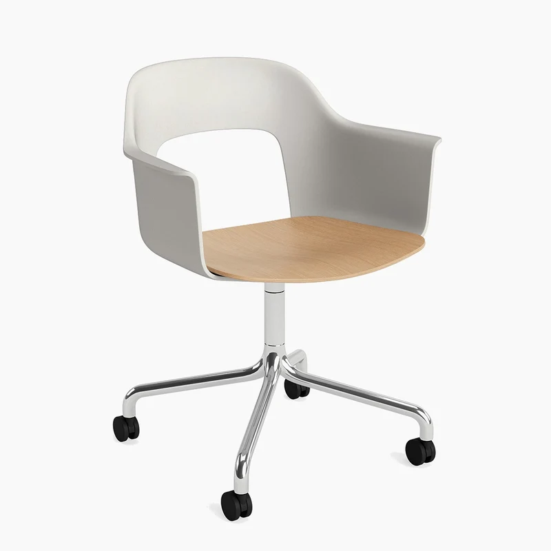 Layout Armchair 262 — Polished aluminium Swivel Wheel