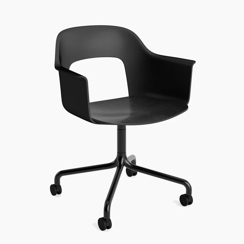 Layout Armchair 262 — Black Aluminium Swivel Wheel