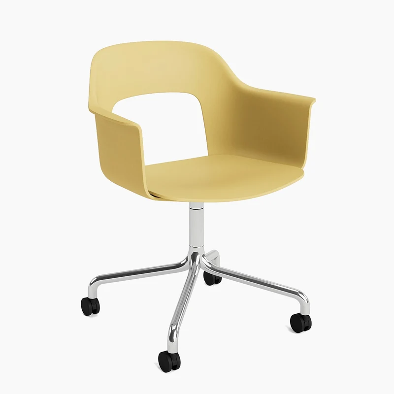 Layout Armchair 261 — Polished aluminium Swivel Wheel